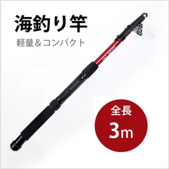 ☆3m ルアーロッド 釣り竿 淡水釣り 海釣り 海 船 コンパクトロッドのサムネイル