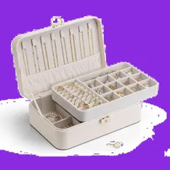 【特価商品】リング イヤリング ブレスレット ネックレス ジュエリーオーガナイザー 収納ボックス ボックス 女の子 収納 アクセサリー 女性用 鍵付き ギフト 大容量 プレゼント 引き出し おしゃれ 誕生日 ジュエリーケース (オフホワイト) Vlando