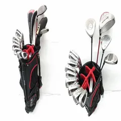 ダンロップ メンズ ゴルフクラブ 15本フルセット フレックス (R) ecco スタンド式キャディバッグ付 初級 入門 初心者おすすめ ゴルフデビューに 送料無料 即購入可♪