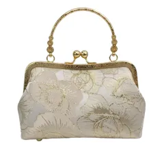 [Electric Circus] パーティーバッグ ハンドバッグ 2way がま口 フォーマル バッグ クラッチバッグ 手提げ 結婚式 着物 (シャンパンゴールド) かっこいい かわいい おしゃれ プレゼント 大人 女性 レディース  [シャンパンゴールド]