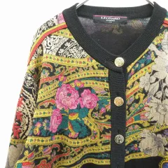 新品未使用　LEONARD レオナール　ニット　アンサンブル　カーディガン　42 楽天市場】【レオナール】LEONARD アンサンブル ニット切替