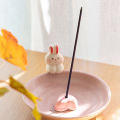 新品 ほのぼの香立兎うさぎ お香 和柄 可愛い手作りインテリア 置物 縁起 招福 プレゼント 贈り物