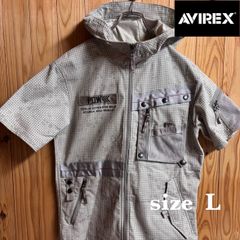 【古着】AVIREX(アヴィレックス)半袖ミリタリージャケット L グレー P.D.Wカスタムモデル