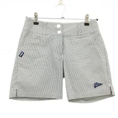 ★SALE価格★【超美品】フィラゴルフ ショートパンツ ライトグリーン×白 チェック サッカー生地  レディース S ゴルフウェア FILA GOLF