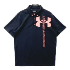 サイズ：XL UNDER ARMOUR アンダーアーマー  半袖ポロシャツ ボタンダウン  ブラック系 [240101529047] ゴルフウェア メンズ ストスト