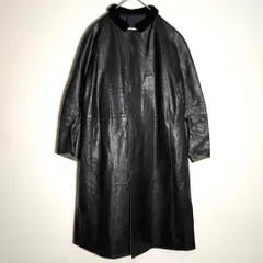 UNDERCOVER レザーコート カウハイド ブラック 2 襟ムートンのサムネイル