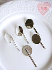 ポニーフック　丸皿 　ロジウム18mm　5個