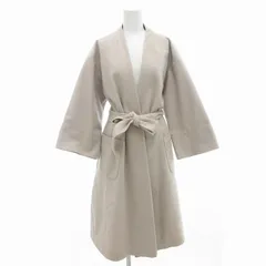 ロペピクニック ROPE Picnic ノーカラーコート 紐ベルト付き ロング丈 38 グレージュ /UD