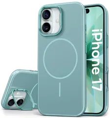 新品 Vihibii iPhone 17 ケース スタンド付き MagSafe対応 耐衝撃 iPhone 17 マグネットケース ワイヤレス充電対応 シリコンエッジ いphone17 ハードカバー 薄型 隠れスタンド 色あせ防止 アイフォン 17 スマホケース