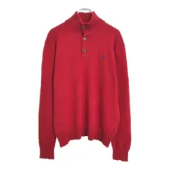 Polo by Ralph Lauren ポロ ラルフローレン コットン ニット セーター レッド(メンズ M)中古 古着 U5881