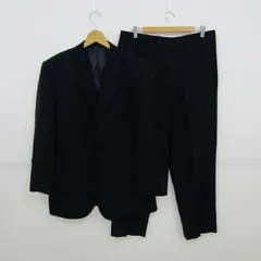 レノマ スーツ セットアップ ウール100% ジャケット パンツ 上下セット記名有 メンズ 48Cサイズ ネイビー renoma 【中古】