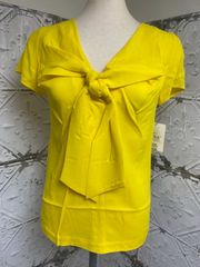 e-171【未使用品】Nicole Miller ニコルミラー トップス イエロー SILK100％ 絹 レディース ファッション