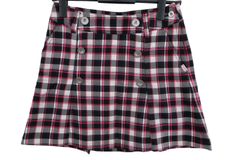 【美品】VIVA HEART(ビバハート) スカート 黒ピンクチェック レディース 38 ゴルフ用品 2504-0758 中古