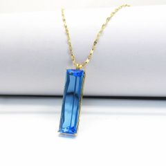 K18！ブルートパーズペンダントネックレス