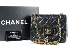 【超美品】CHANEL シャネル ミニマトラッセ ラムスキン チェーンショルダーバッグ ブランド鞄【DY6】