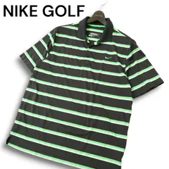 NIKE GOLF ナイキ ゴルフ 春夏 DRI-FIT 吸汗速乾 ロゴ刺繍★ ボーダー 半袖 ポロシャツ Sz.XL メンズ 大きいサイズ