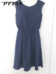 ◇ N. Natural Beauty Basic ノースリーブ 膝丈 ワンピース サイズM ネイビー系 レディース  【1106150011732】