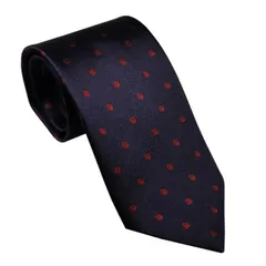 【新品】dunhill ダンヒル ネクタイ DU21RPTW1D2601R  ネイビー×レッドHEXBOLT SPACED TIE, BURGUNDY, R  約8ｃｍ  DU SS21 送料無料 人気 ブランド おしゃれ おすすめ 贈り物 成人式 就職祝い 