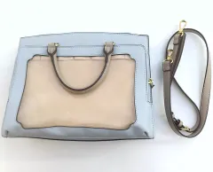 【中古】バッグ ダルブルー 推し事バッグ クリアポケット付きバイカラーハンドルトート