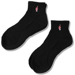 【2025SUMMER】ANIMALIA アニマリア SHORT SOX 2Pac- FxxK OFF - (BLACK) 2組セット SOCKS ソックス