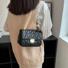 【残りわずか】　新品 未使用 ショルバーバッグ チェーンバッグ 2way シンプル 軽量 韓国風 鞄 カバン カジュアル ポシェット PUレザー 黒 ブラック 大容量