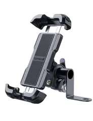 【数量限定】バイク スマホホルダー スタンド : Lamicall 片手操作 オートバイ ワンタッチ スマートフォンホルダー ミラーマウント付きバイク用 携帯ホルダー原付 スマホホルダー motorcycle phone mount 360度回転