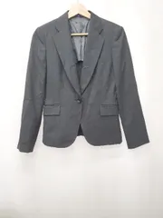 ◇ 未使用 Θ LES MUES Femme レミュー ファム ストライプ柄 長袖 スーツ ジャケット サイズ7 ネイビー系 レディース E  【1507160006839】