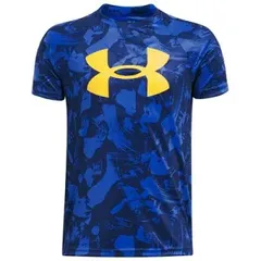 【新品】【ジュニアサイズ】【YMDサイズのみ】UNDER　ARMOUR（アンダー アーマー） 31テック ビッグロゴ プリント ジュニア Tシャツ ボーイズ 140 ユニセックス PHB×NVO 1363278-406-YMD
