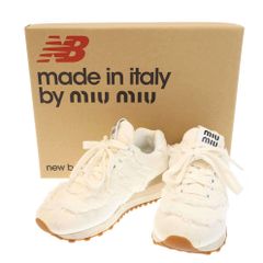 Miu Miu New Balance 574 スニーカー ベージュ サイズ39 - メルカリ