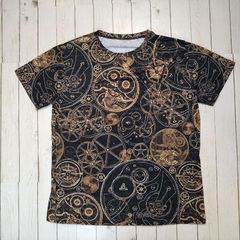 歯車モチーフ Tシャツ 輸入古着 M