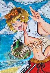 【原画】手描きイラスト　オリジナル　夏　少年