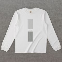和柄長袖Tシャツ　小紋 縞 -墨・角- ［長袖］