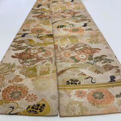 丸帯 アンティーク ヴィンテージ 全通 金帯 404cm 花嫁衣装 貸衣装 中古 リサイクル 結婚式 婚礼 着付け 舞台 きもの 着物 4134