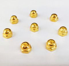 送料無料☆シャンデリア補修用☆Ｍ6袋ナットゴールドメッキ金メッキ8個セットFN-0005