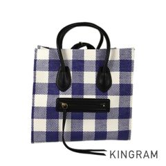 セリーヌ CELINE ラゲージ ファントム ストロー ハンドバッグ fto【中古】