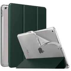 【特価セール】スマートケース 便利 耐久性 ソフト 底面TPU製 高級PUレザー DarkGreen オートスリープ機能 スタンド仕様 薄型 軽量 マット半透明 カバー 2021/2020/2019モデル 10.2インチ iPad iPad iPad Applのサムネイル