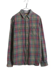 【お得なクーポン配布中!】 ラグビー ラルフローレン チェック フランネル シャツ メンズ XL ポロ ワーク 長袖シャツ ネルシャツ ポケット付き コットン マルチカラー