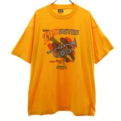 FRUIT OF THE LOOM フルーツオブザルーム 90s USA製 オールド 半袖 BIX SEVEN ディアドラ Tシャツ XL オレンジ シングルステッチ メンズ 古着