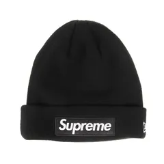Supreme シュプリーム ビーニー ブラック 黒 | 23AW NEW ERA ボックスロゴ ニット ビーニー (Box Logo Beanie) | ブランド ニットキャップ ビーニー | コラボ 別注【メンズ】【中古】