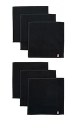 新品 今治タオル 黒 ミニタオルハンカチ 6枚セット 約20cm×20cm 小さくてもしっかり拭ける コンパクトなサイズ KUROKU 日本製 今治 綿100％ コットン100％