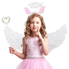 [人気商品] [VANZACK] 子供 天使の羽 仮装 天使の翼 コスチューム 天使の羽 キッズ 天使の羽根 変身 小物 小道具 舞台 撮影 ホワイト