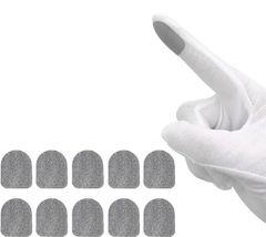 【数量限定】操作性アップ 超高感度 通気性 超薄銀繊維 手汗対策 指スリーブ 指カバー ゲーム 快適性 ゆびさっく ドライビンググローブ バイクグローブ シール 耐摩耗性（10個入り） 指サック 手袋 スマホ [FTXJEHG]