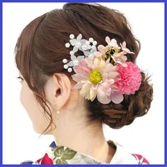 振袖 袴 浴衣 浴衣 夏祭り造花 着物 花飾り 花火大会 和装 卒業式 成人式 七五三 ヘアメイク 結婚式 造花 ヘッドドレス 花飾り ヘアアクセサリー 簡潔 髪留め 髪飾り 入学式 全10色 発表会 アクセサリー 髪飾り】 Y1801 【JZOON 緑