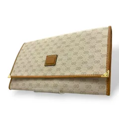 未使用級 GUCCI 長財布 パスポートケース インターロッキング マイクロGG