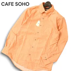 【新品 未使用】 CAFE SOHO カフェソーホー 秋冬 イージーケア★ 長袖 ボタンダウン ネル シャツ Sz.M　メンズ