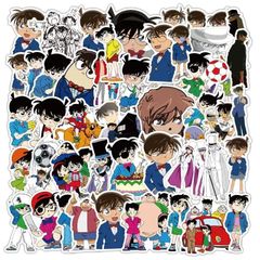 【数量限定】名探偵コナンステッカー 50枚セット かわいいアニメシール 防水デカール、ファッショナブルで人気があり、ノートパソコン、コンピューター、スノーボード、スケートボード、荷物、スーツケース、ギター、水筒、スマートフォンケース、車、自転車、オートバイ、ヘ