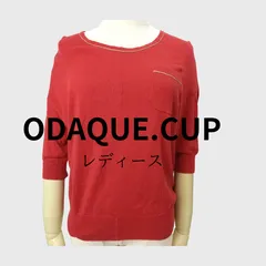 M1-01244 【Women】OPAQUE.CLIP（オぺークドットクリップ） 半袖ニット (38/M) /赤 G