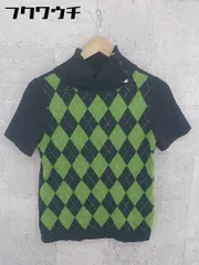 ◇ ◎ NEWYORKER ニューヨーカー ウール タートルネック 半袖 ニット セーター サイズL ネイビー レディース 【1002802269363】