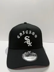 Newera シカゴホワイトソックス ゴシックアーチ 9forty A-FRAME スナップバックキャップ ブラックカラー