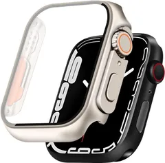 【新着商品】ケース ケース アップルウォッチ 傷防止 カバー 用 耐衝撃 watch apple 一体型 超軽量 ガラスフィルム シリーズの外観に変換できます PC素材 Ultra 数秒で 全面保護 と互換性があり 対応 一体型 45mm 44mm Serie